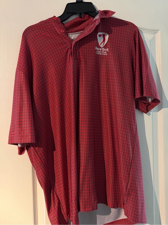 AHEAD Other - Hard Rock Golf Club Punta Cana Men's Red Polo Shirt